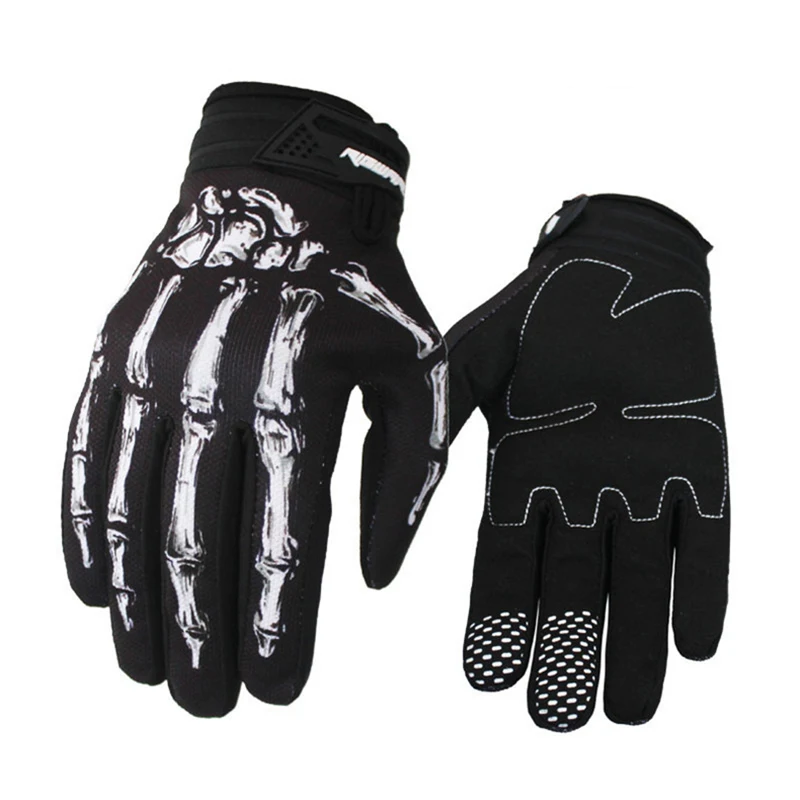 

Cycling Gloves Bike Long Full Finger Cycling Riding Racing MTB Bike Soft Gloves Skeleton Cycling Riding Equipment Black Green