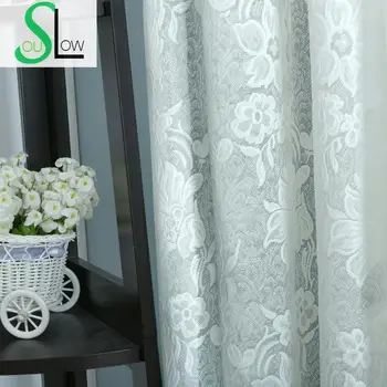 

Slow Soul White Pink American High Grade Jacquard Curtain Tulle Curtains Cortinas For Living Room Rideaux Kitchen Sheer Bedroom