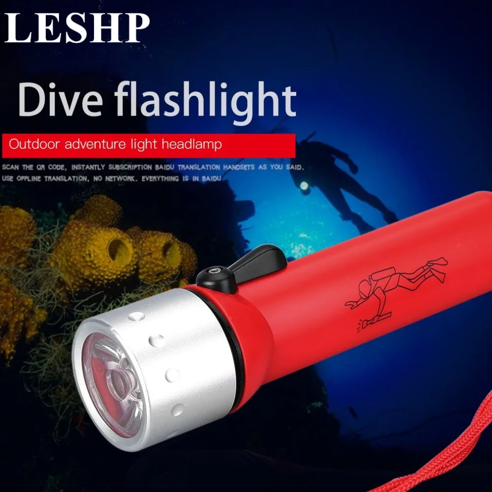 

Diving Light Flashlight CREE XML T6 3800LM LED Lantern Lamp Rechargeable Linternas by 18650 Underwater Diving Scuba Flashlights