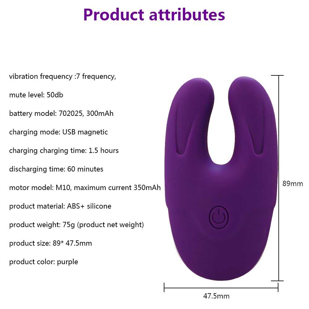 U Type Vibrator 7 Speed Vibrator For Couples Rechargeable Breast Clitoris Stimulate Vibrators Adult Sex Toy for Women