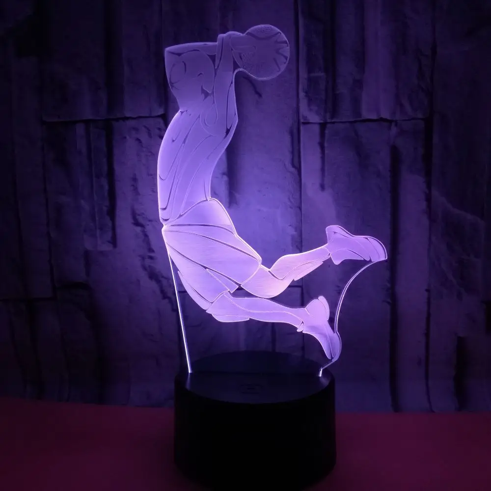 Светодиодный ночник GAOPIN 3D с USB декоративная лампа для спальни спортсменов
