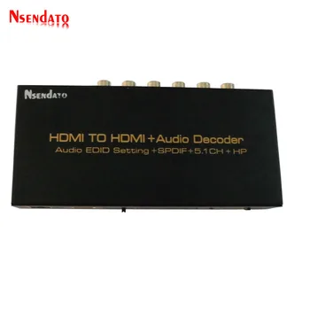 

HDMI To HDMI Audio decoder Converter for DTS/AC3 Digital audio decoder 5.1CH SPDIF to analog HDMI to HDMI Adapter Splitter
