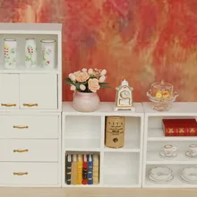 1/12 миниатюрная мебель для кукольного домика, современная белая мебель для гостиной, 4 шт