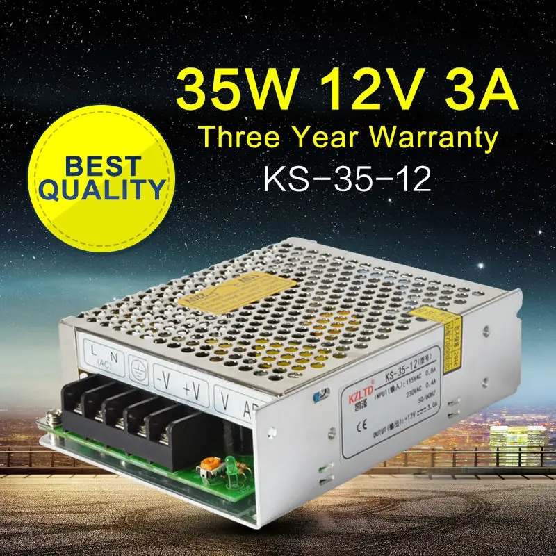 

AC-DC 12V 35W 12 Volt Power Supply Switching Mode Power Supply for CCTV Computer Project LED Converter 12V 100% Authentic