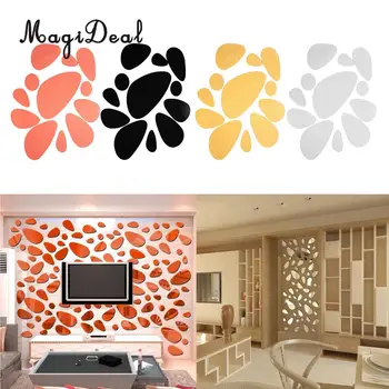 

12pcs/set 3D Wall Mirror Effect Decorative Wall Sticker Acrylic Wall Art Mural Decor Decals