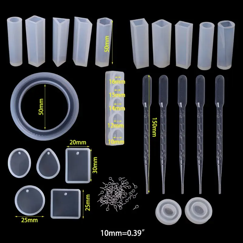 

1 Set Silicone Mold Jewelry Epoxy Mould Tool Set For DIY Craftsmanship Pendant Bracelet Mold Decorations Handmade Tools