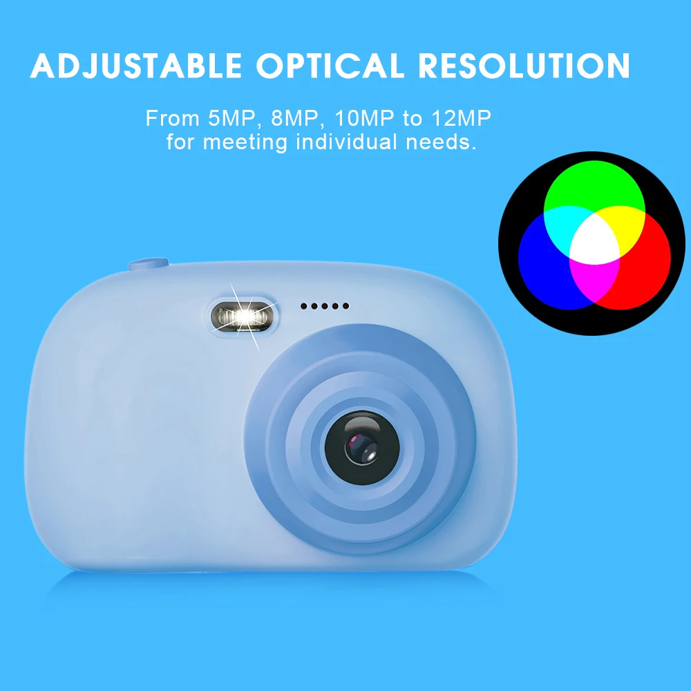 

Kids Camera HD Mini Digital Camera 12MP 2'' Screen Cartoon Cute Camera Toys Outdoor Photography Props for Child Birthday Gift