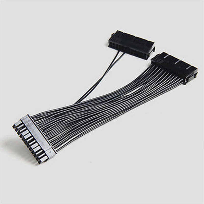 30cm 24Pin 20+4pin Dual PSU ATX Power Supply Adaptor Cable Connector For Mining EM88