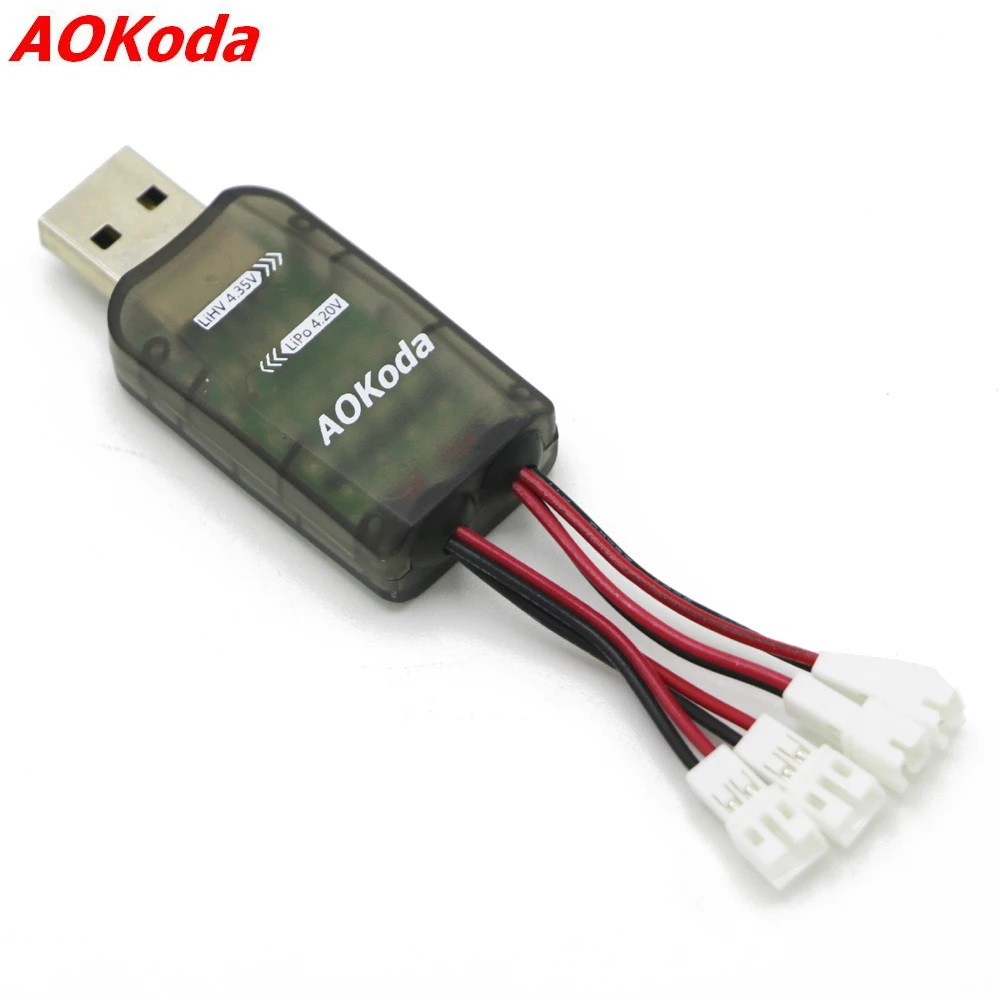 AOKoda CX405 4CH Micro USB Battery Charger For 1S Lipo LiHV Battery High Quality For RC