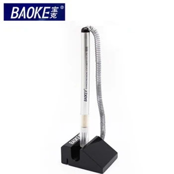 

Baoke Ballpoint Pen Refill Refillable Pens On Chain With Stand for Office Bank Desk Shop Hotel 0.5mm Fine Point Tip Black 2018