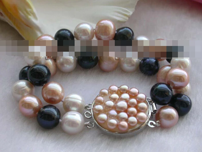 

09688 Double Natural Multicolor Round Pearl