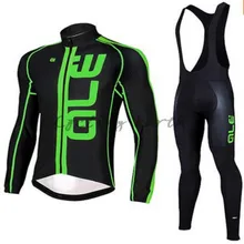 ALE 2016 long sleeve cycling wear clothes bicycle autumn cycling jersey bib pants jacket set ropa