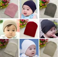 2019 Brand New Baby Hats Beanies winter warm Girl Boy Toddler Infant Kids Children Cute Hat Cap Unisex Solid Knitted Beanie Gift 5
