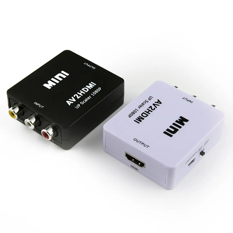 Mini AV to HDMI  Adapter Support Audio and Video (CVBS) to HDMI Converter RCA AV/CVSB L/R Video 1080P AV2HDMI