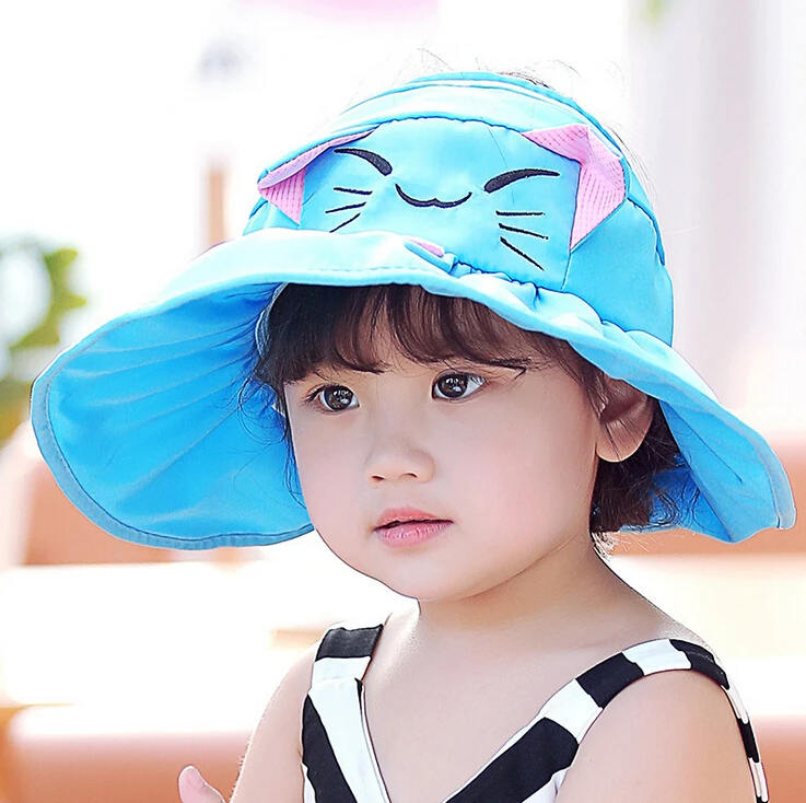 الصيف الاطفال الفتيات قبعات للحماية من الشمس مكافحة الأشعة فوق البنفسجية واقية قبعات الأطفال الشاطئ قبعات Birm كبيرة الفتيات في الهواء الطلق ...