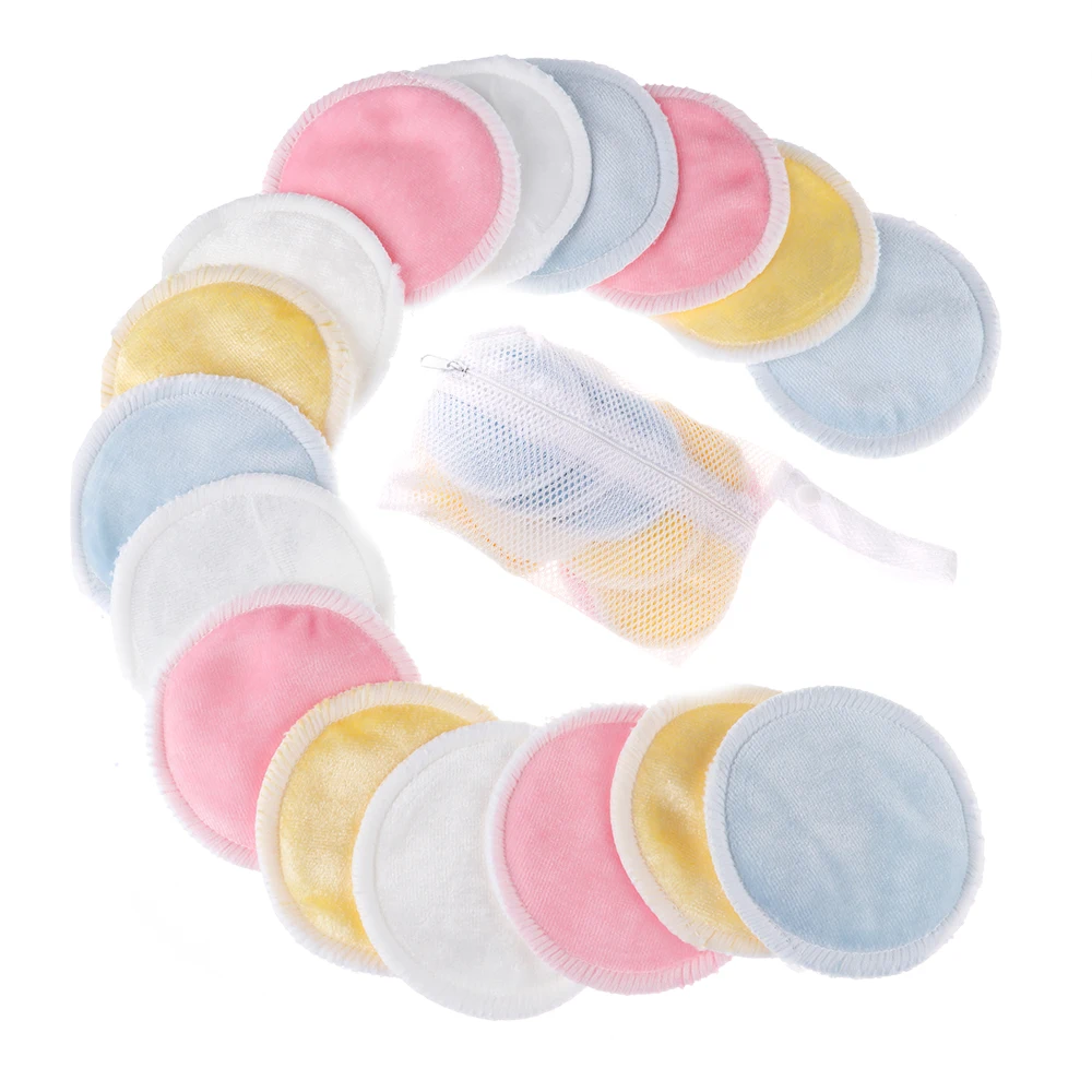 

1/8/16/20Pcs Reusable Cotton Pads Make Up Facial Remover Double Layer Wipe Pads Nail Art Cleaning Pads Washable with Laundry Bag