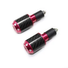 7/" 22 мм углеродное волокно шаблон Универсальный руль мотоцикла акустическая система концы слайдеры с ЧПУ рукоятки руля колпачок вилка слайдер