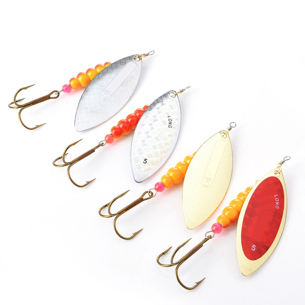 

4pcs/pack Spoon Spinner Bait Fishing Lure Metal Hard Spoon Lure isca Artificial Pike For Carp Fishing Accessories Peche