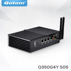 4 LAN PFsense мини-ПК с I5 4200Y низкого напряжения офис маршрутизатор, PFsense, межсетевой экран ПК двухъядерный QOTOM-Q350G4Y