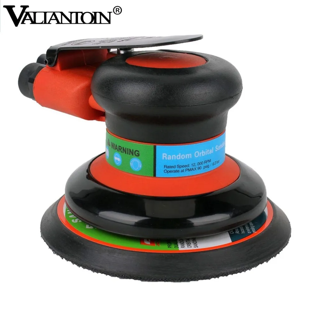 VALIANTOIN Pneumatic Orbital Sander Air Grinder 125mm Vacuum Eccentric Polishing/Grinding Machine Pneumatic Tools 1000w electric angle grinder 220v 100mm 125mm corded grinder 6 speed electric adjustable polishing cutting grinding power tools