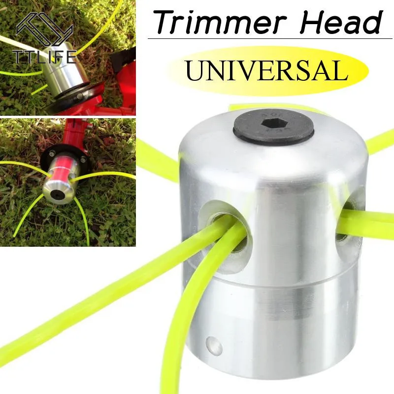 

TTLIFE Universal Trimmer Head Aluminium Strimmer Head Trimmer Heads Grass Brush Cutter Lawn Mower Accessory With Trimmer Line