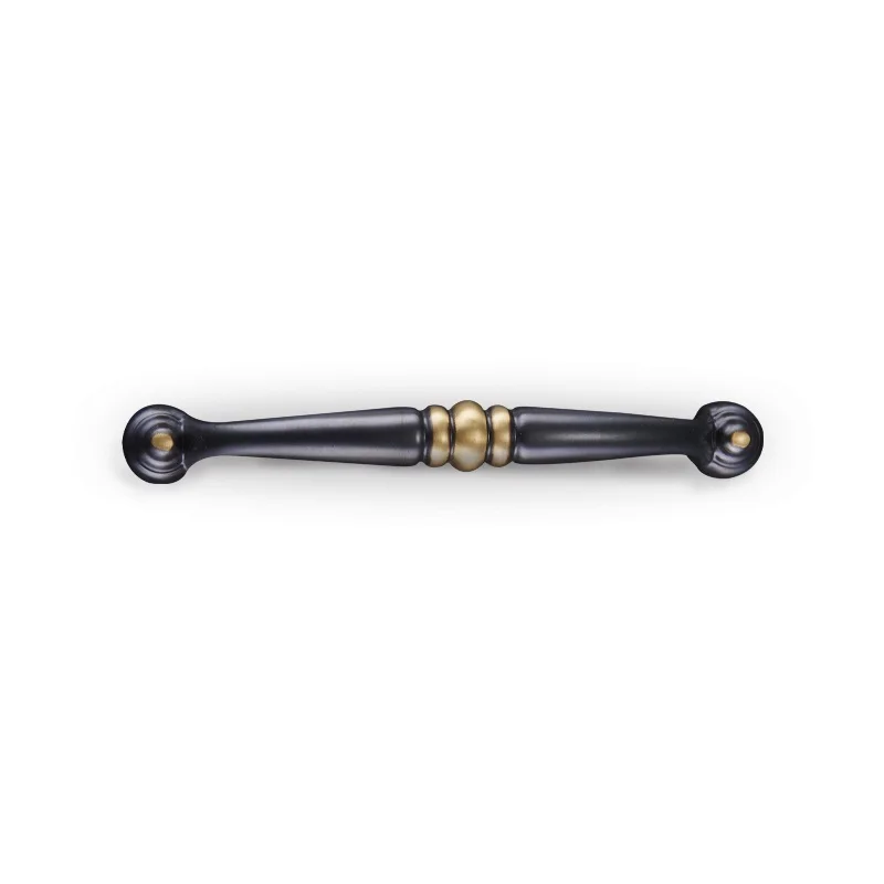 

Luxury vintage Furniture Drawer Pull Kitchen Cabinet Cupboard Dresser Door Black Golden Brass American Euro Modern Double Hole