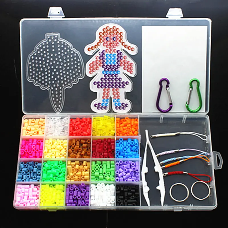 5mm 20 colour perler beads kit,hama beads with templates accessories for kids children DIY