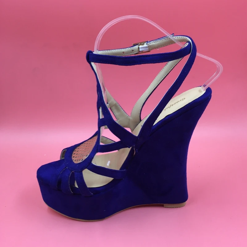 ladies cobalt blue sandals