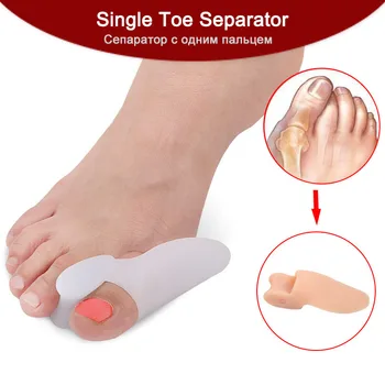 

Soft Silicone Shoe Pad Hallux Valgus Orthopedic Insoles Toe Separation Silicone Toe Pads Protection Pain Relieve Feet Care
