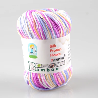 TPRPYN 50 г = 1 шт. пряжа для вязания, нанометровая Белковая бархатная мягкая пряжа для детской одежды - Цвет: 921 colorful