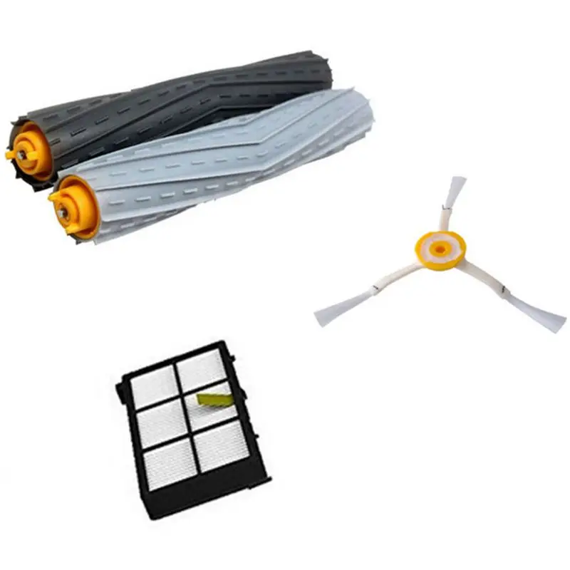 

1 Tangle-Free Debris Extractor Set and Side Brushes and Hepa Filter For iRobot Roomba 800 series 870 880 980 Vacuum Cleaning R