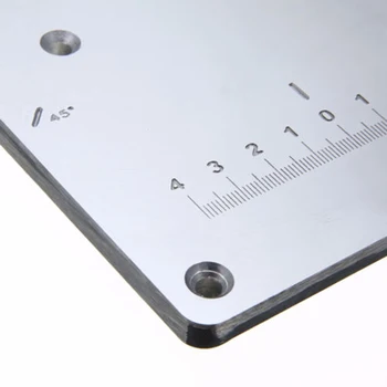 

235x120x8mm Aluminum Alloy Router Silver Plate With 4 Rings Woodworking Tools