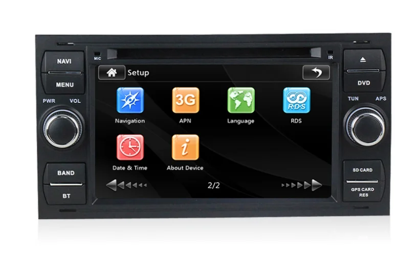 Top by DHL or Fedex 10pcs new 2DIN Car DVD Player radio audio GPS For Ford Mondeo Focus Transit C-MAX S-MAX  GPS Navigator 1080P BT 2