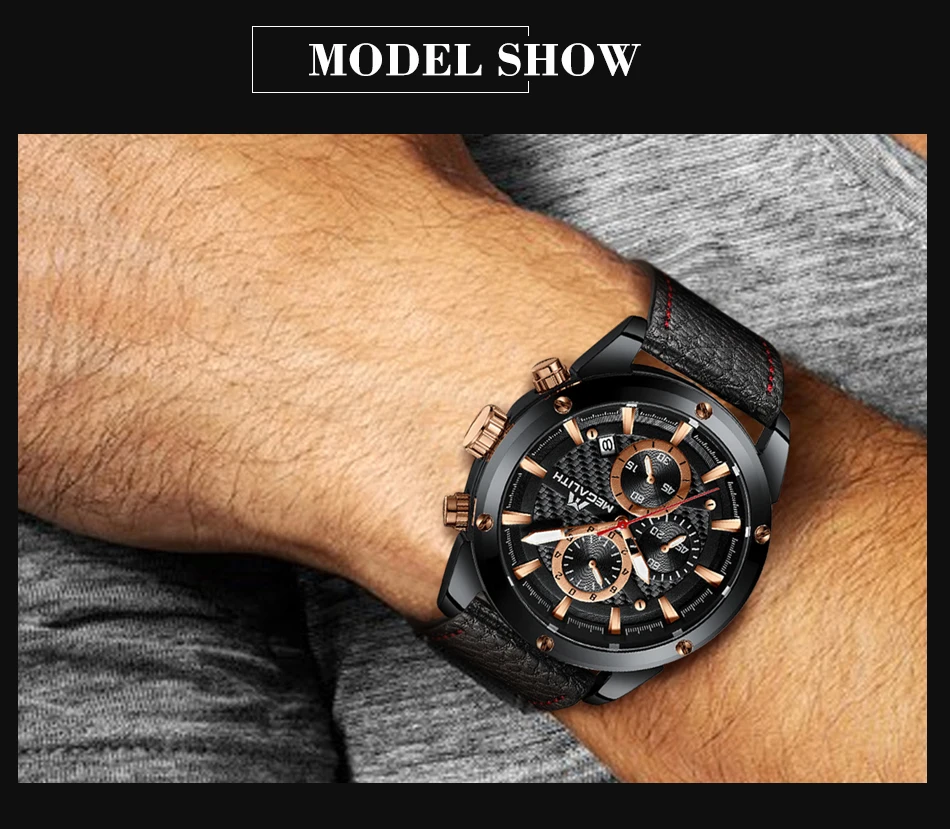 Relogio Masculino MEGALITH, мужские часы, Лидирующий бренд, роскошные часы для мужчин, водонепроницаемые, кожа, Srtap, кварцевые часы, 8004, цена