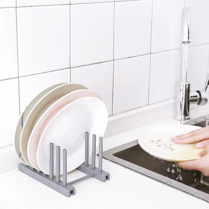 

Nordic Style Kitchen Dish Rack Multifunctional Creative Plastic Dishes Drainer Drip Shelf Tools Kitchen Tableware Plate Drying