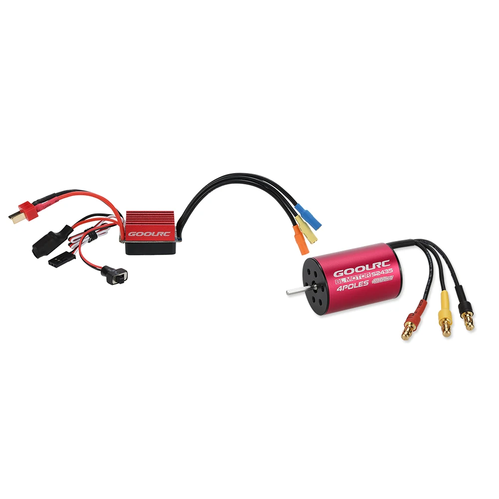 

Original S2435 4800KV Sensorless Brushless Motor and 35A Brushless ESC Combo Set for 1/16 1/18 RC Car Truck