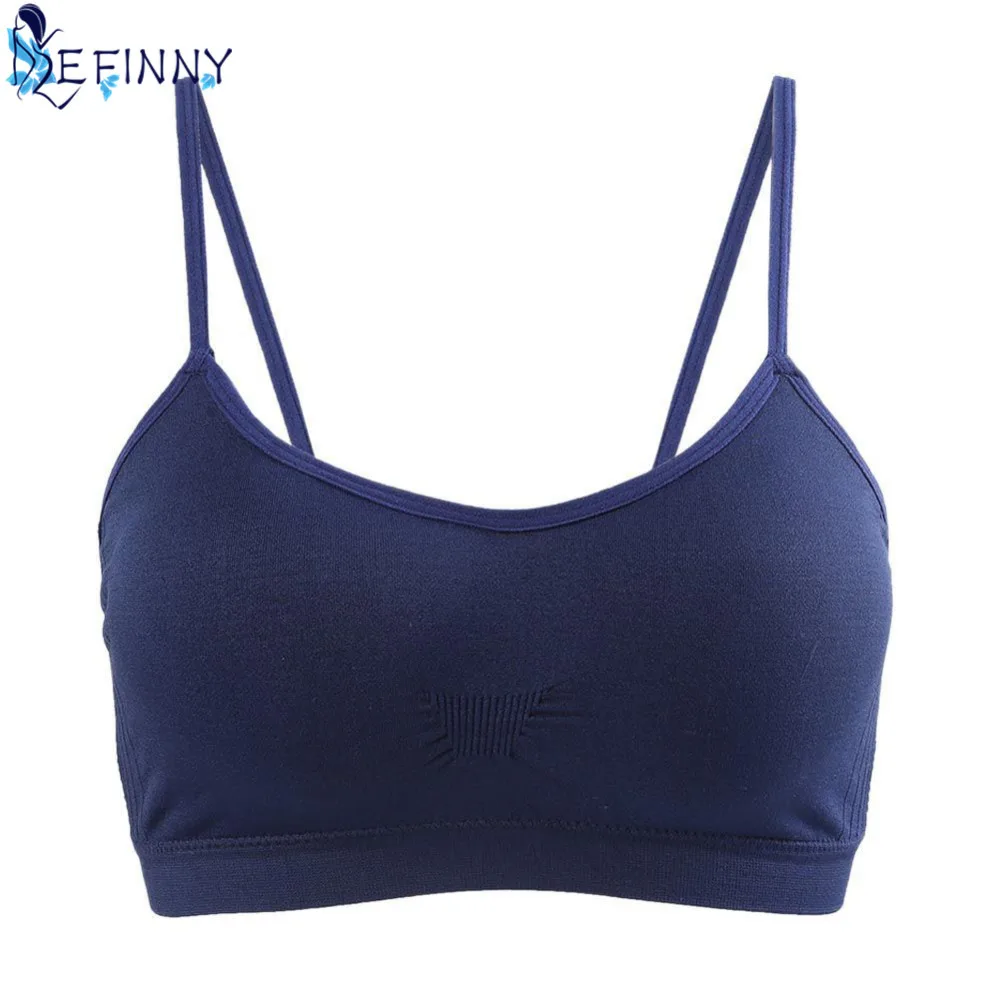 

Hot Sale Women Fitness Workout Padded Stretch Bra Girls Tank Top Female Seamless Padded Wirefree Comfort Shakeproof Lingerie