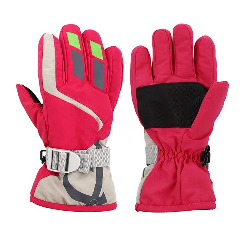 Children's Snow Ski Gloves Winter Thickening Plus Cashmere Cotton Warm