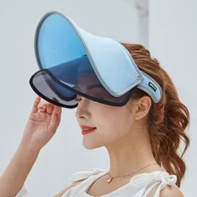 Модные женские летние солнцезащитные защитные шапочки двойной слой прозрачный пустой Топ солнцезащитная Кепка HSJ88