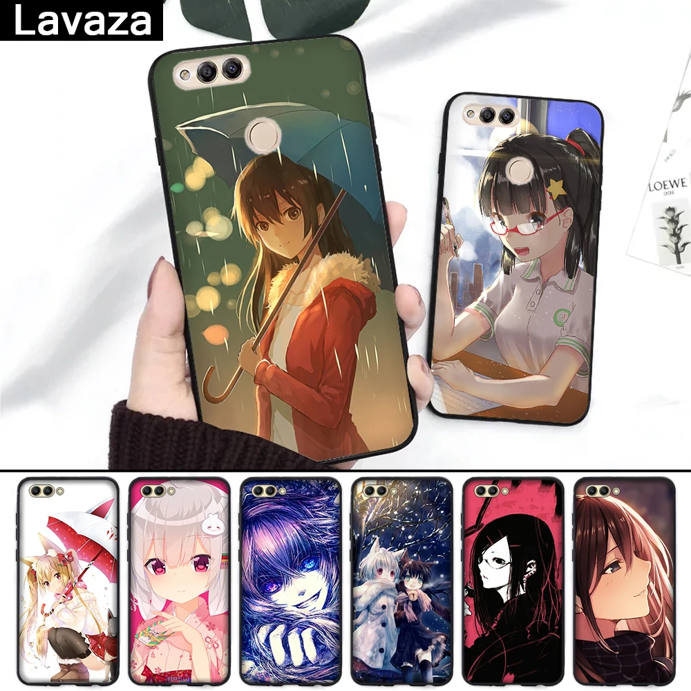 

Lavaza 193FF Fashion cartoon girl Silicone Case for Huawei Honor 6A 7A 3GB Pro 7X 8 Lite 8X 8C 9 Note 10