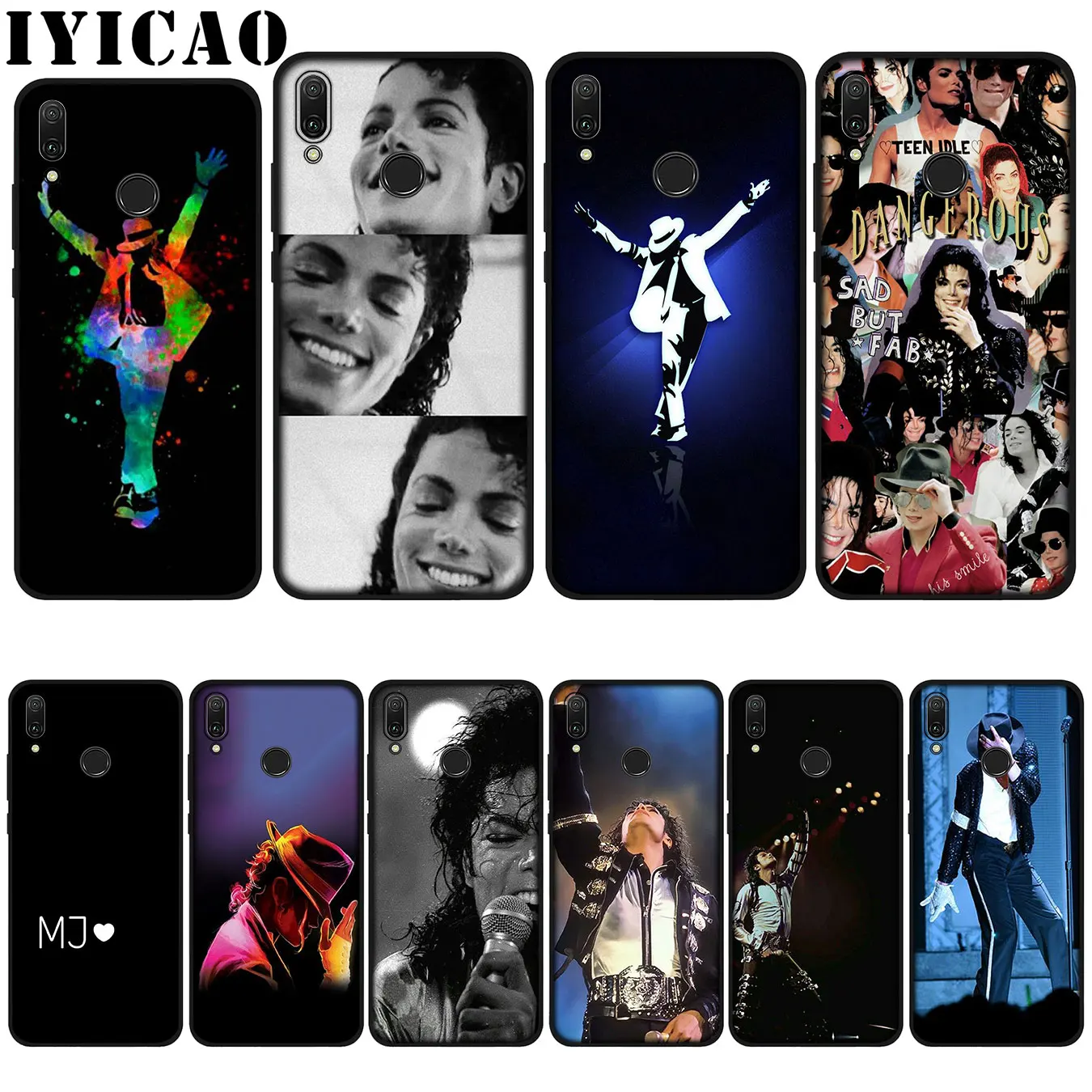 

IYICAO Michael Jackson Soft Case for Huawei P20 Pro P10 P8 P9 Lite Mini 2017 P Smart 2019 Cover