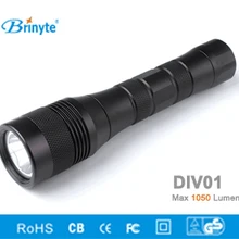 Профессиональный светильник Brinyte DIV01 для дайвинга CREE XM-L2(U4) светодиодный светильник для дайвинга 26650 аккумулятор и зарядное устройство+ кобура