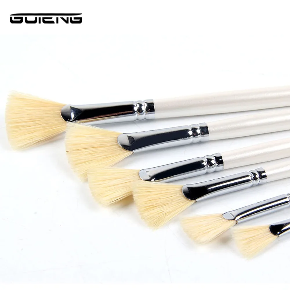 

Guteng Pen Holder Paint Brush Different Size Fan Brushes Watercolor/Oil Painting Gouache Drawing Art Toy School Office Suppl