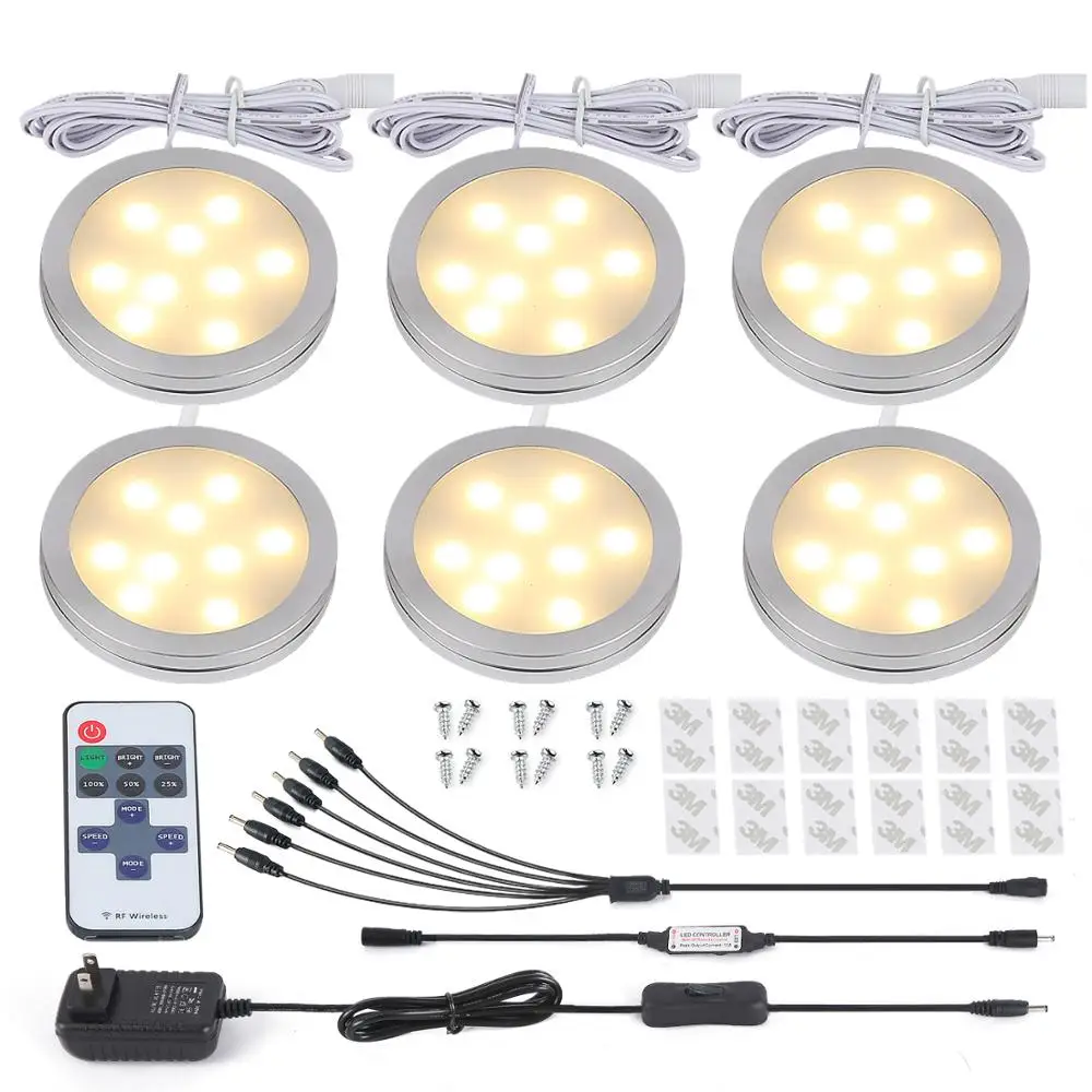 HuaXinV 12 W LED مصابيح بك تحت مجلس الوزراء الإضاءة المكونات في عدة ، 3000 K ، دافئ الأبيض ، الاكسسوارات وشملت ، المطبخ ، خزانة أضواء