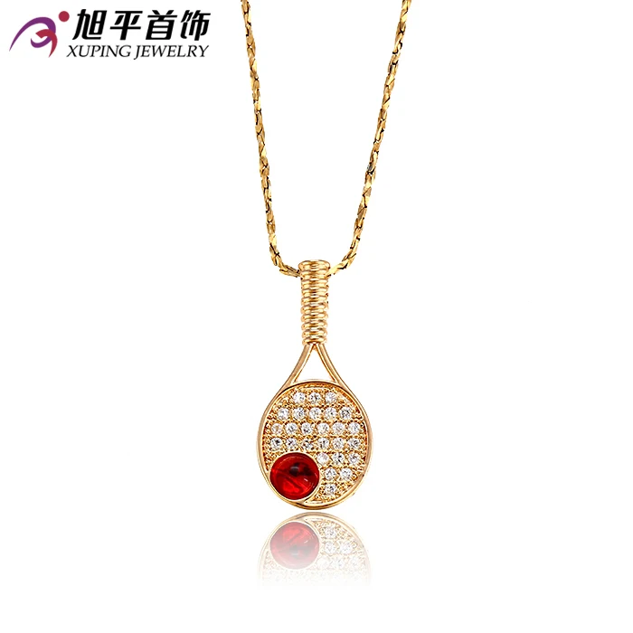 Image Xuping Fashion Pendant 18K Gold Color Plated Synthetic CZ Charmming Jewelry Youthful for women Special Baseball Bat Design