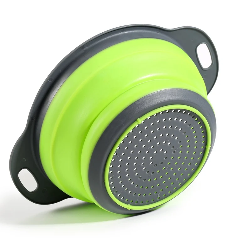 Горячая Распродажа! Складная дренажная корзина силиконовая дуршлаг для овощей и