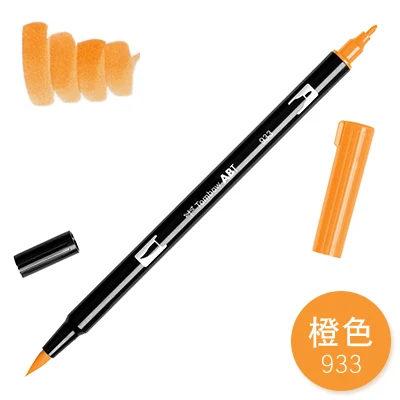 1 шт. TOMBOW AB-T Япония 96 цветов две головки художественная кисть ручка маркер Профессиональный водный маркер ручка живопись школьные принадлежности - Цвет: 933