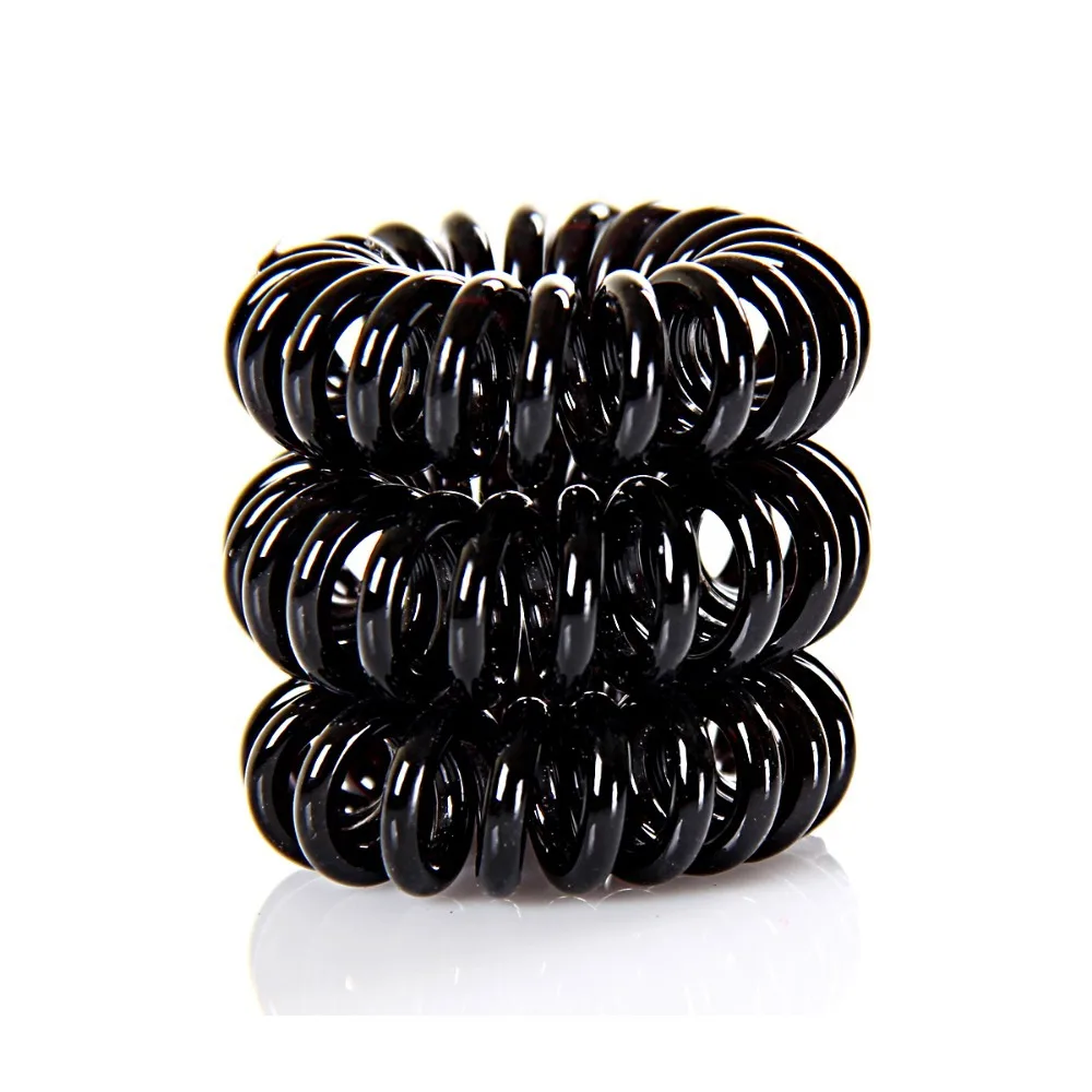 50pcs useful Fashion hair accessories Telephone Wire Line Cord bobble hair rope Traceless Hair