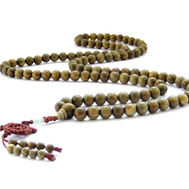 10mm Giant Green Sandalwood Mala