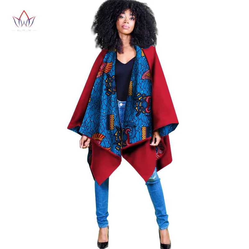 Африканское Женское пальто винтажное осеннее пальто элегантное Пончо Топ с длинными рукавами плюс размер 6XL африканская Дамская одежда wy1614 - Цвет: 16